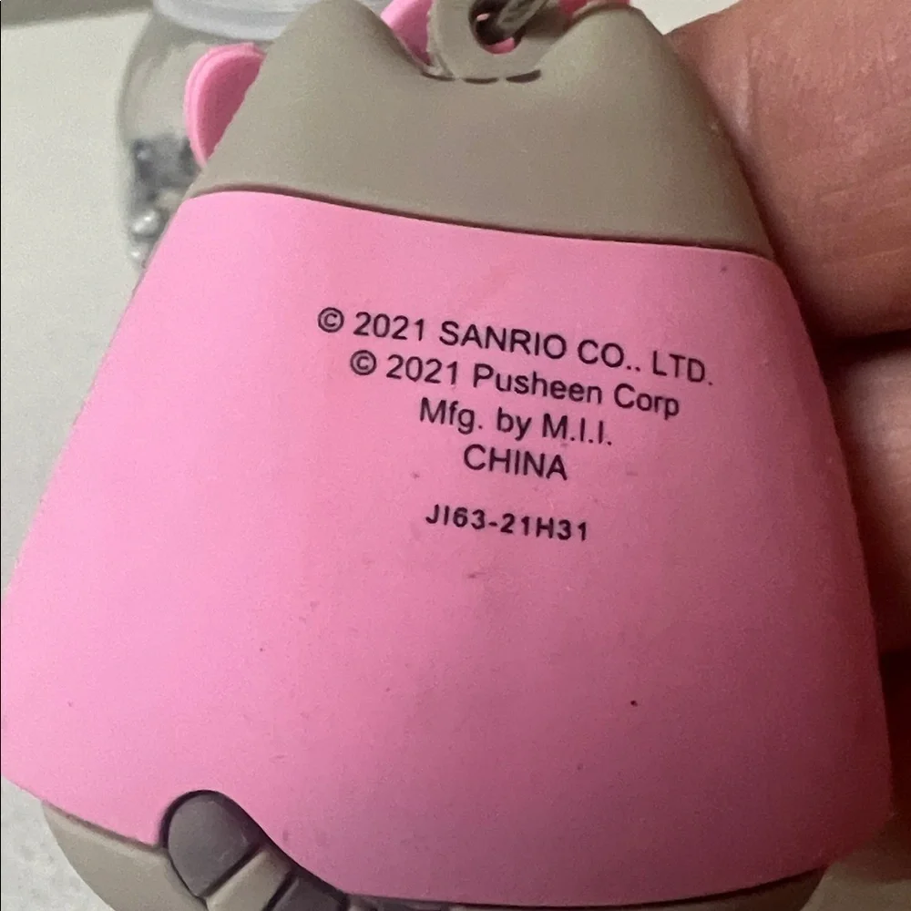 Sanrio Pink and Gray Cat Bag Charm